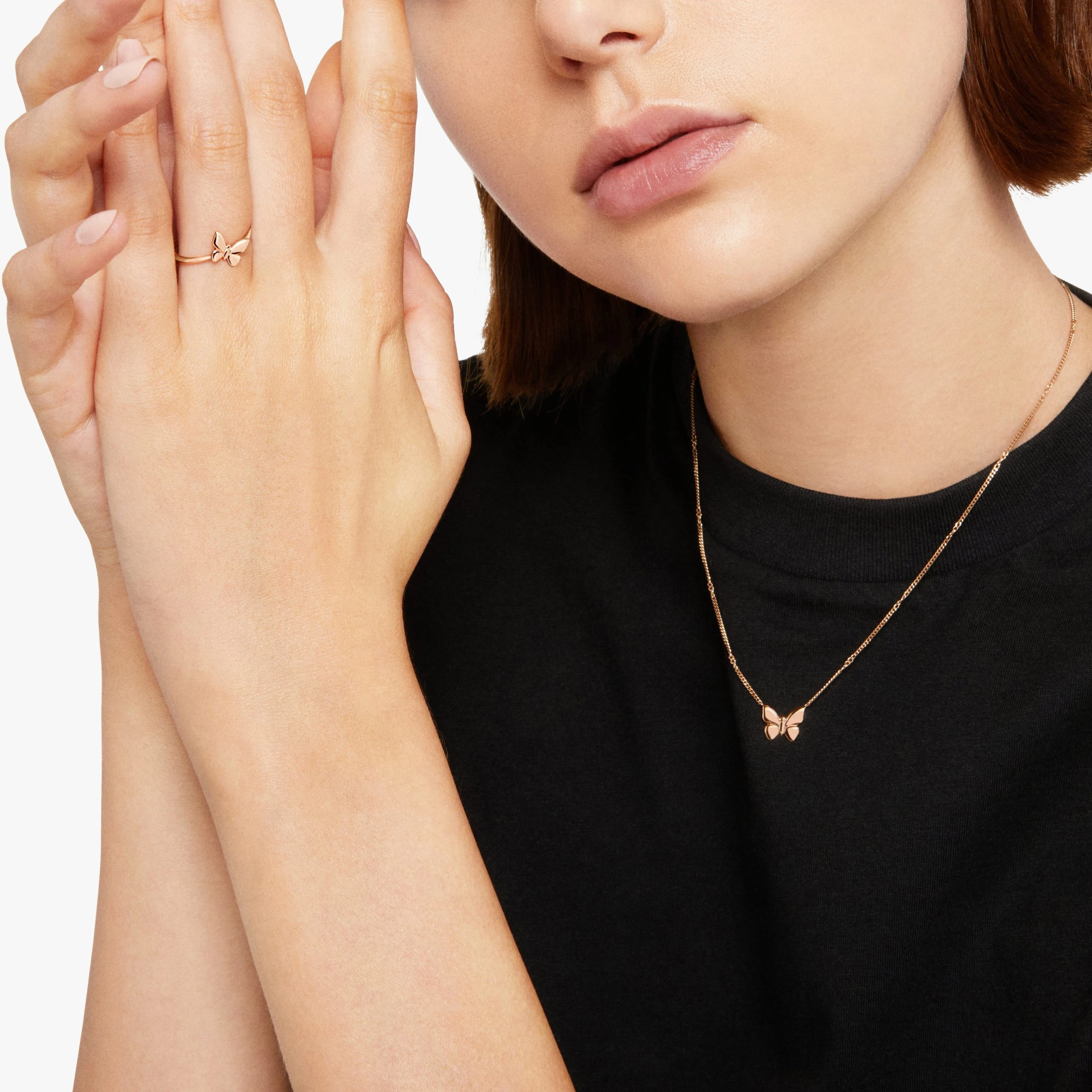 Anello Farfalla Oro Rosa - immagine 3