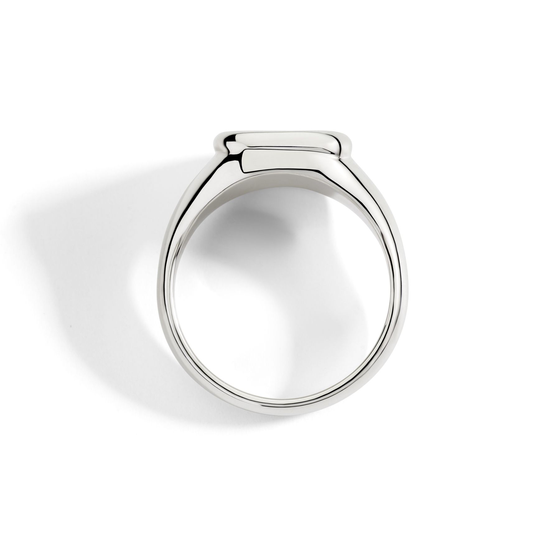 Anello Sigillo Argento e Diamante Bianco - immagine 2