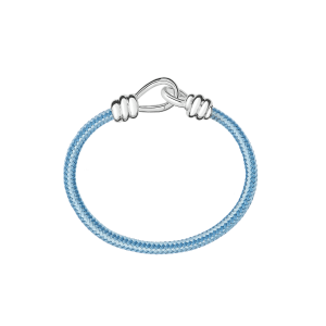 Bracciale Nodo Argento & Cordino azzurro