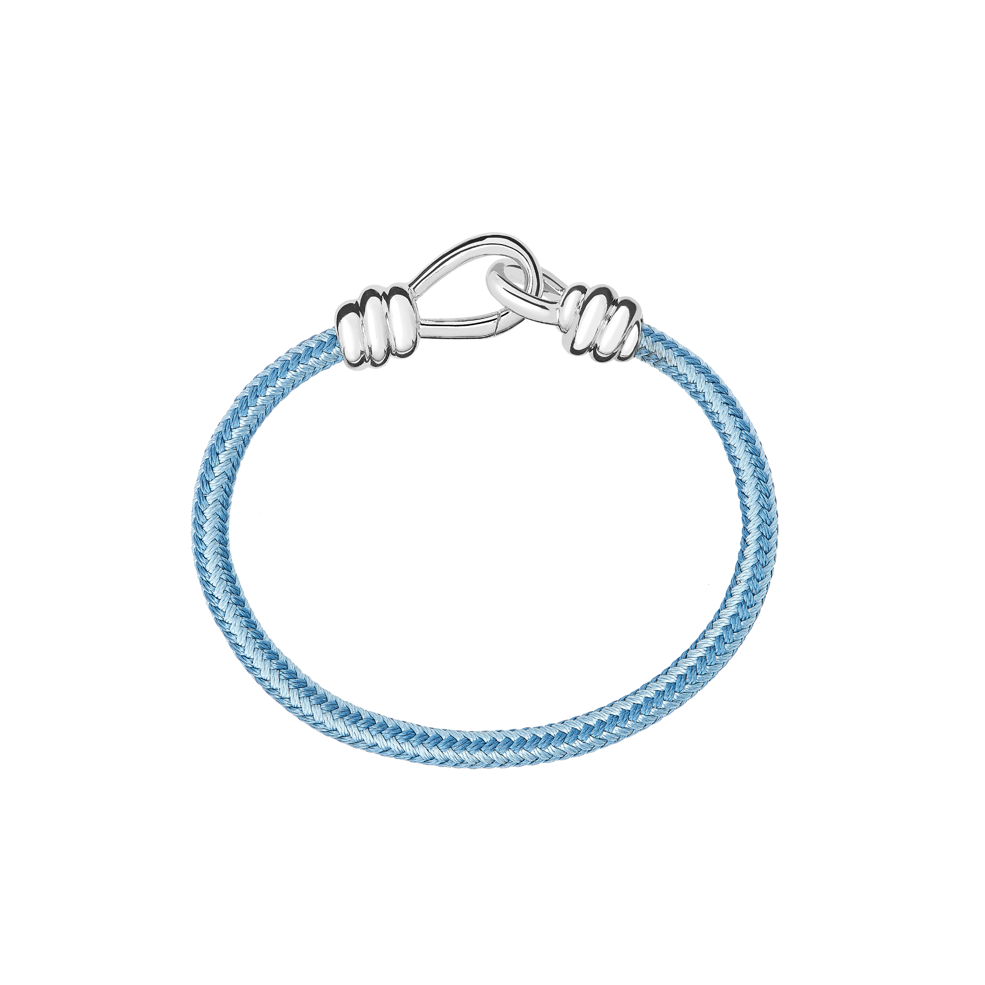 Bracciale Nodo Argento & Cordino azzurro