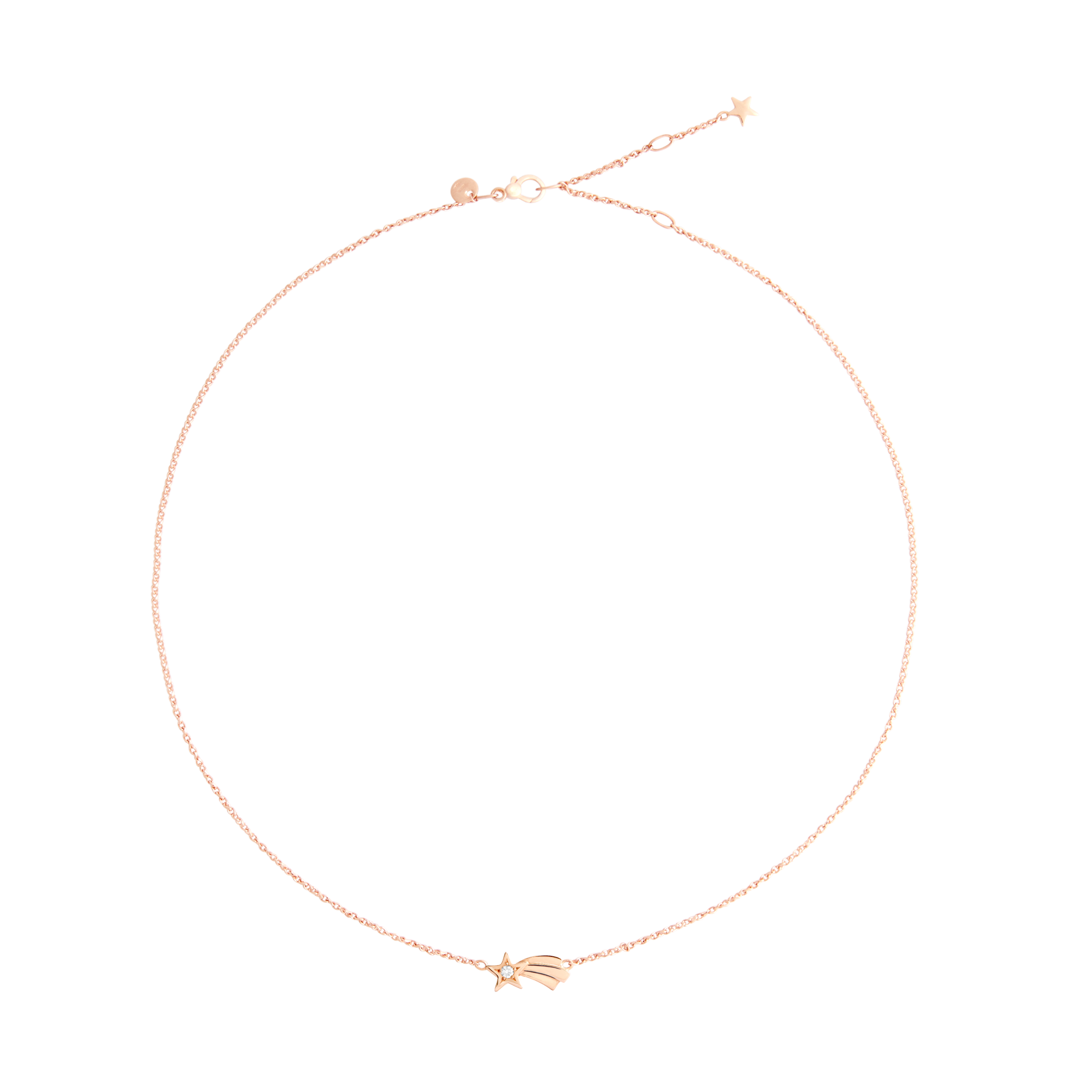 Collana Stella Cometa in Oro Rosa e Diamante