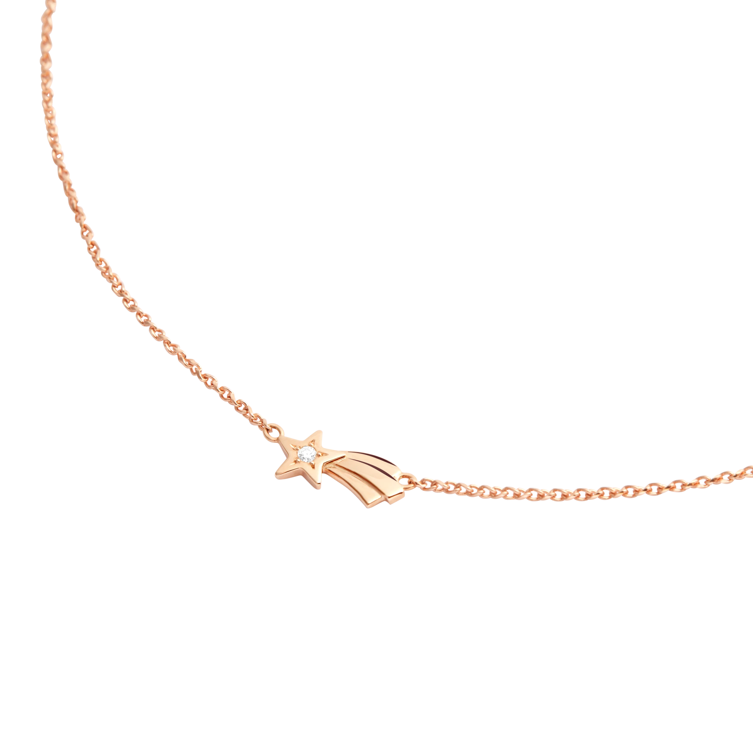 Collana Stella Cometa in Oro Rosa e Diamante - immagine 2