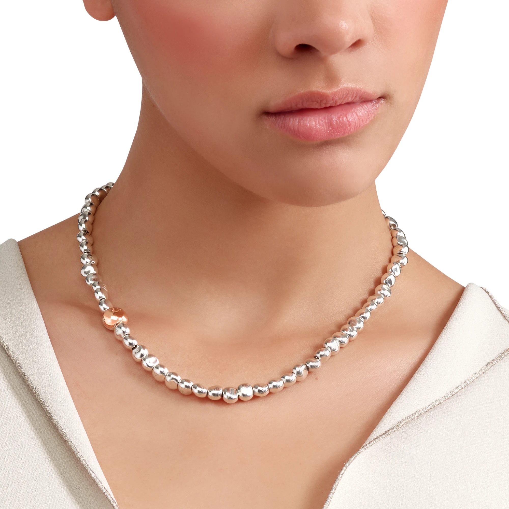 Collana Pepita Oro Rosa e Argento - immagine 3
