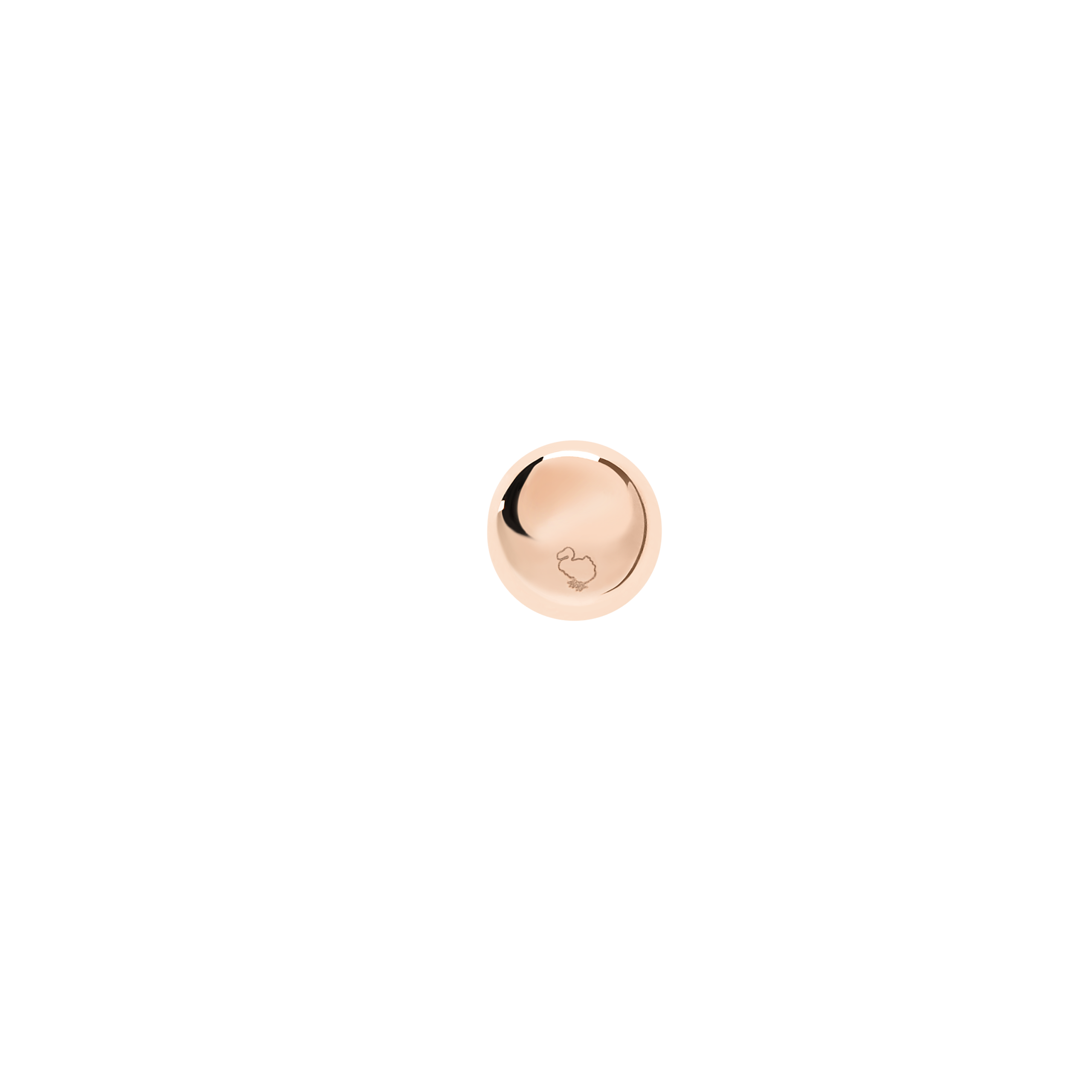 Mono Orecchino Stud Oro Rosa