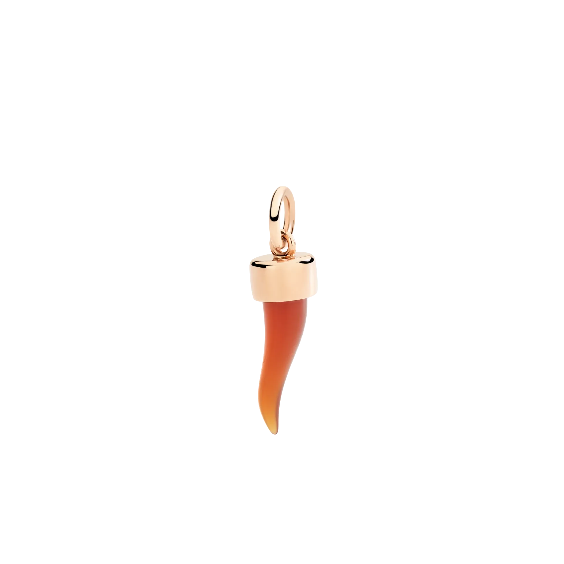 Ciondolo corno oro rosa & corniola - immagine 3