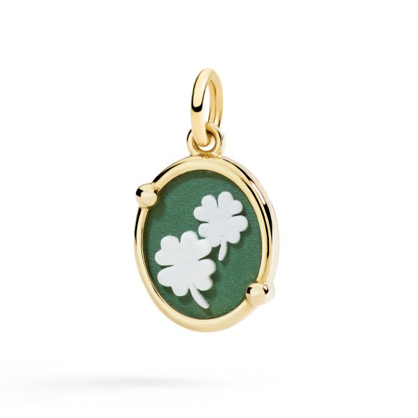 Ciondolo Cameo Quadrifoglio