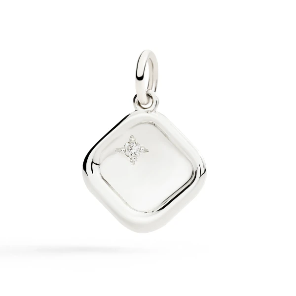 Ciondolo Sigillo e Diamante Bianco
