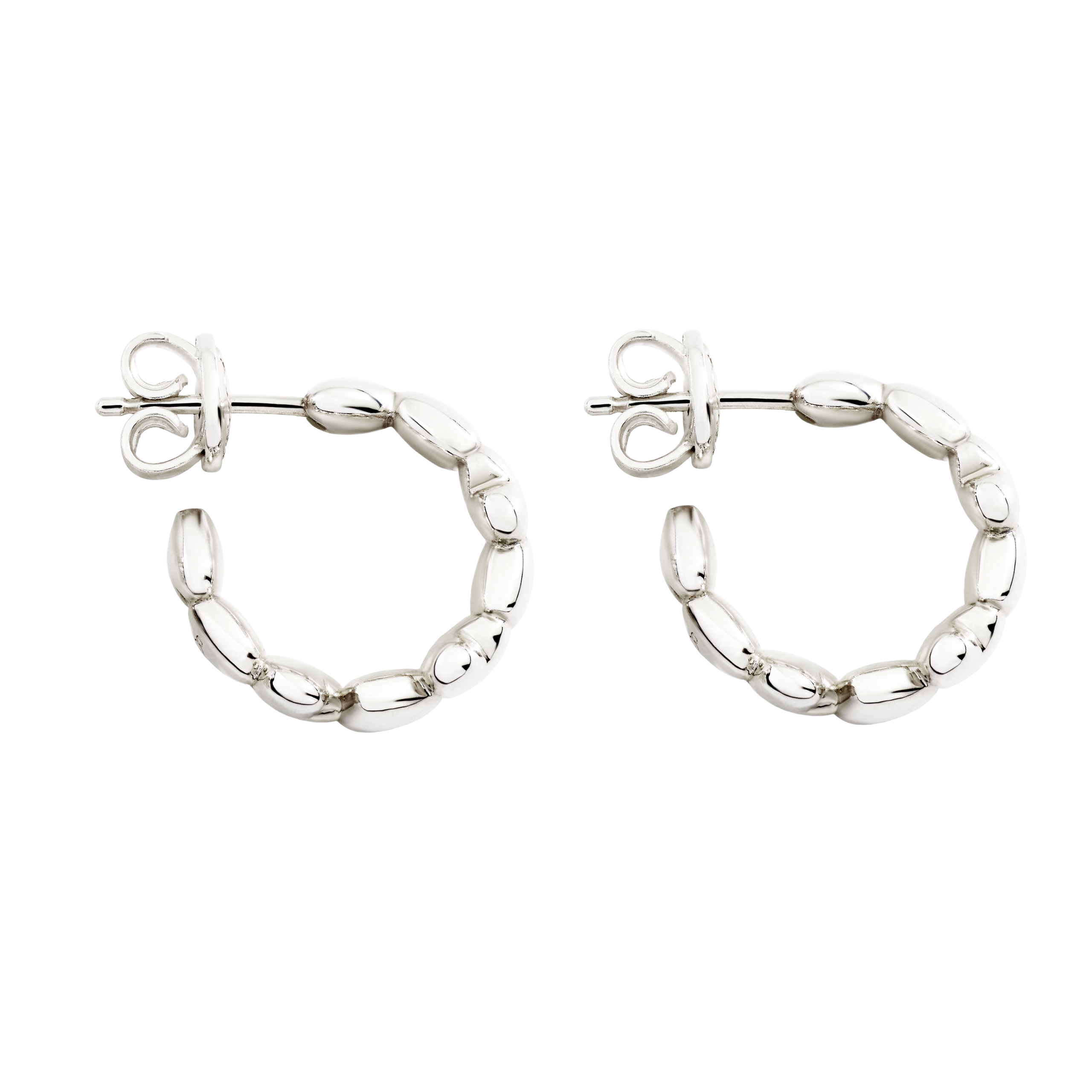 Orecchini Hoop Cuore Argento - immagine 2