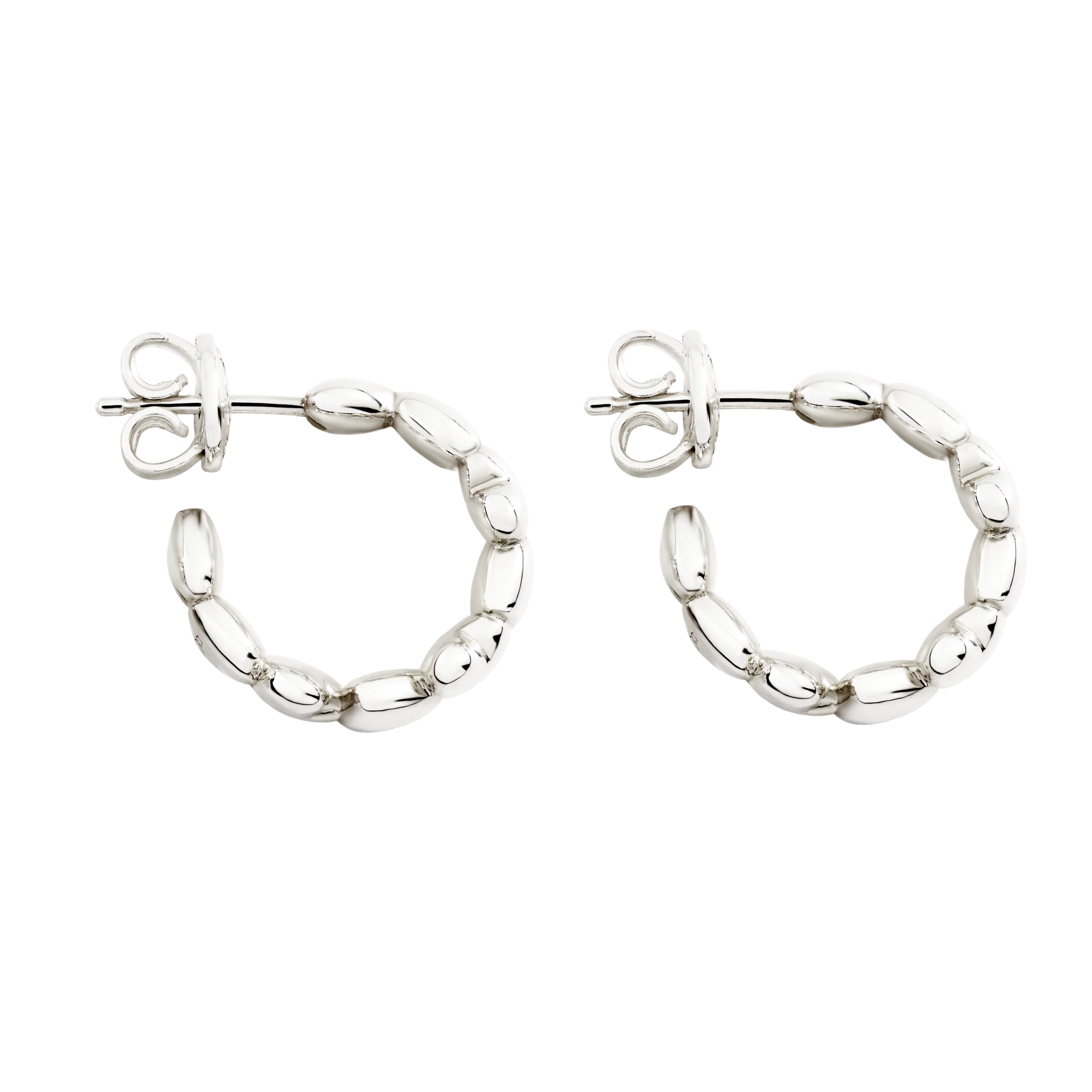 Orecchini Hoop Cuore Argento - immagine 2