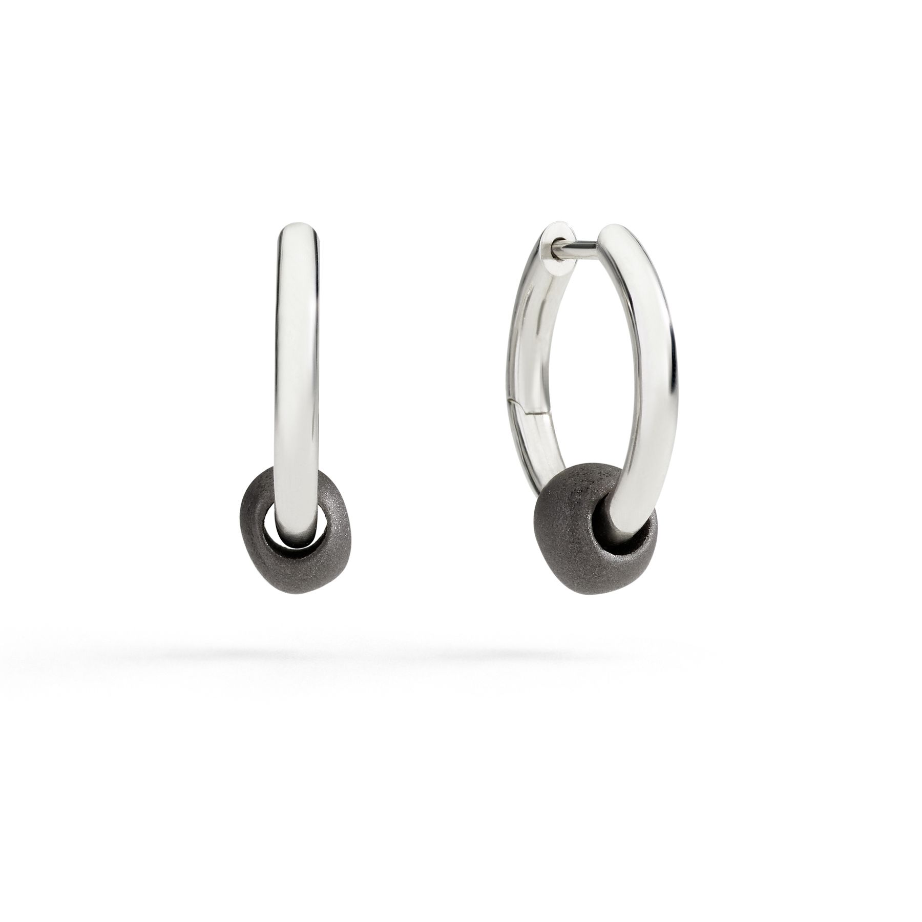 Orecchini Hoop Pepita in Argento e Titanio