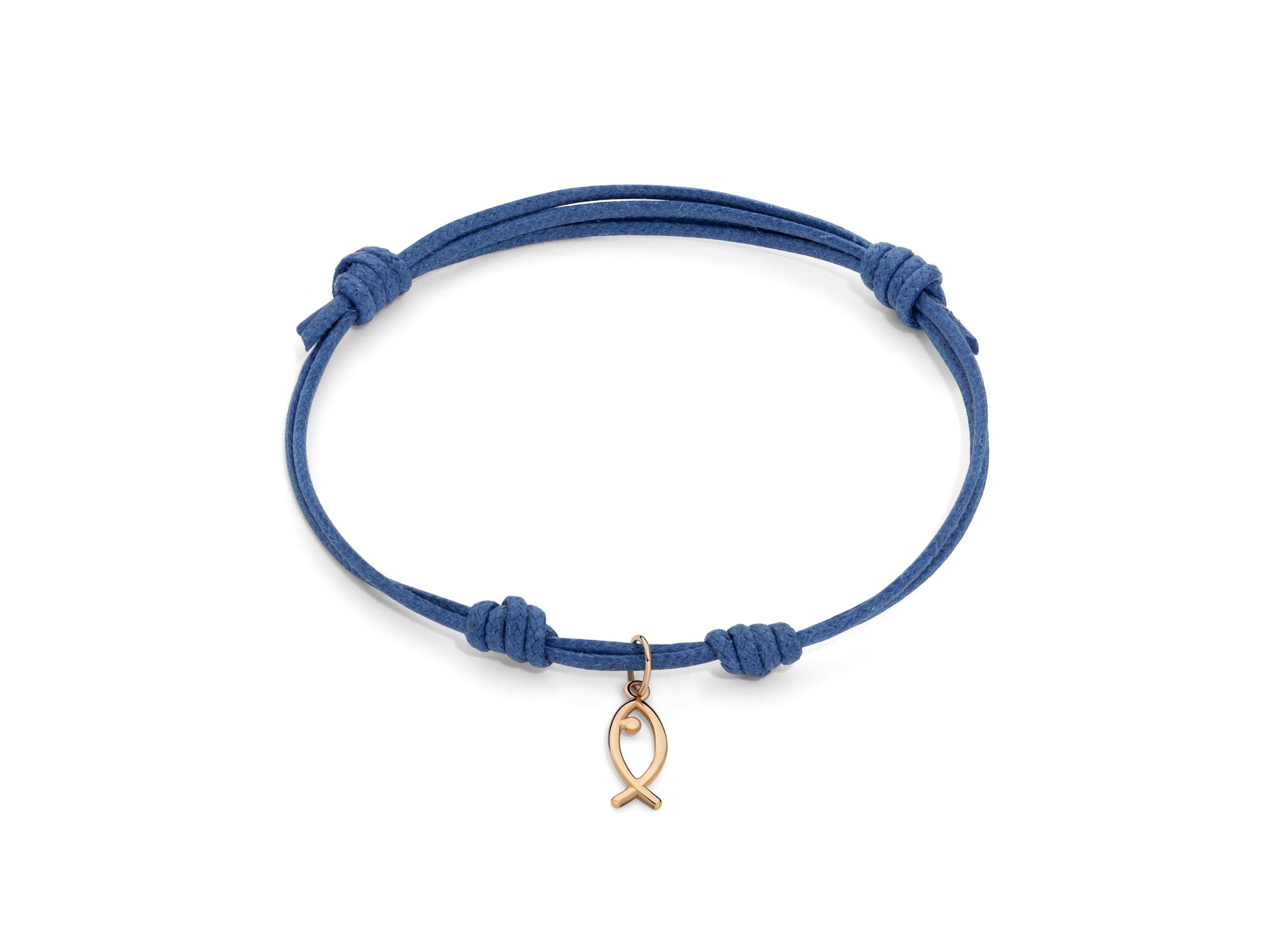 Bracciale cordino con pendente a pesce