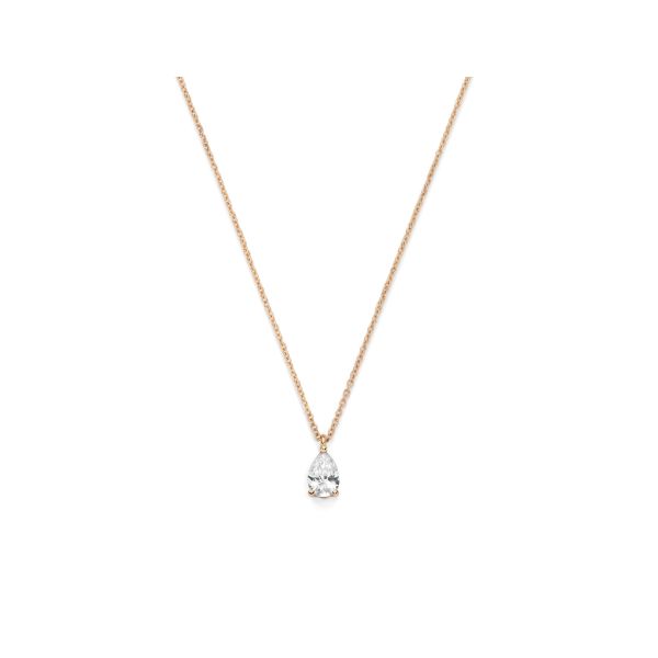 Collana con diamante taglio goccia