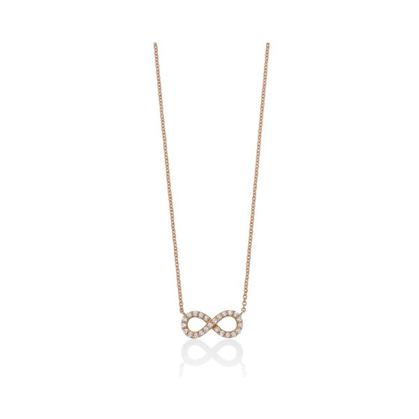 Collana infinito in oro e diamanti