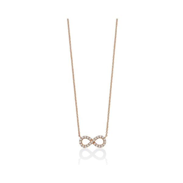 Collana infinito in oro e diamanti