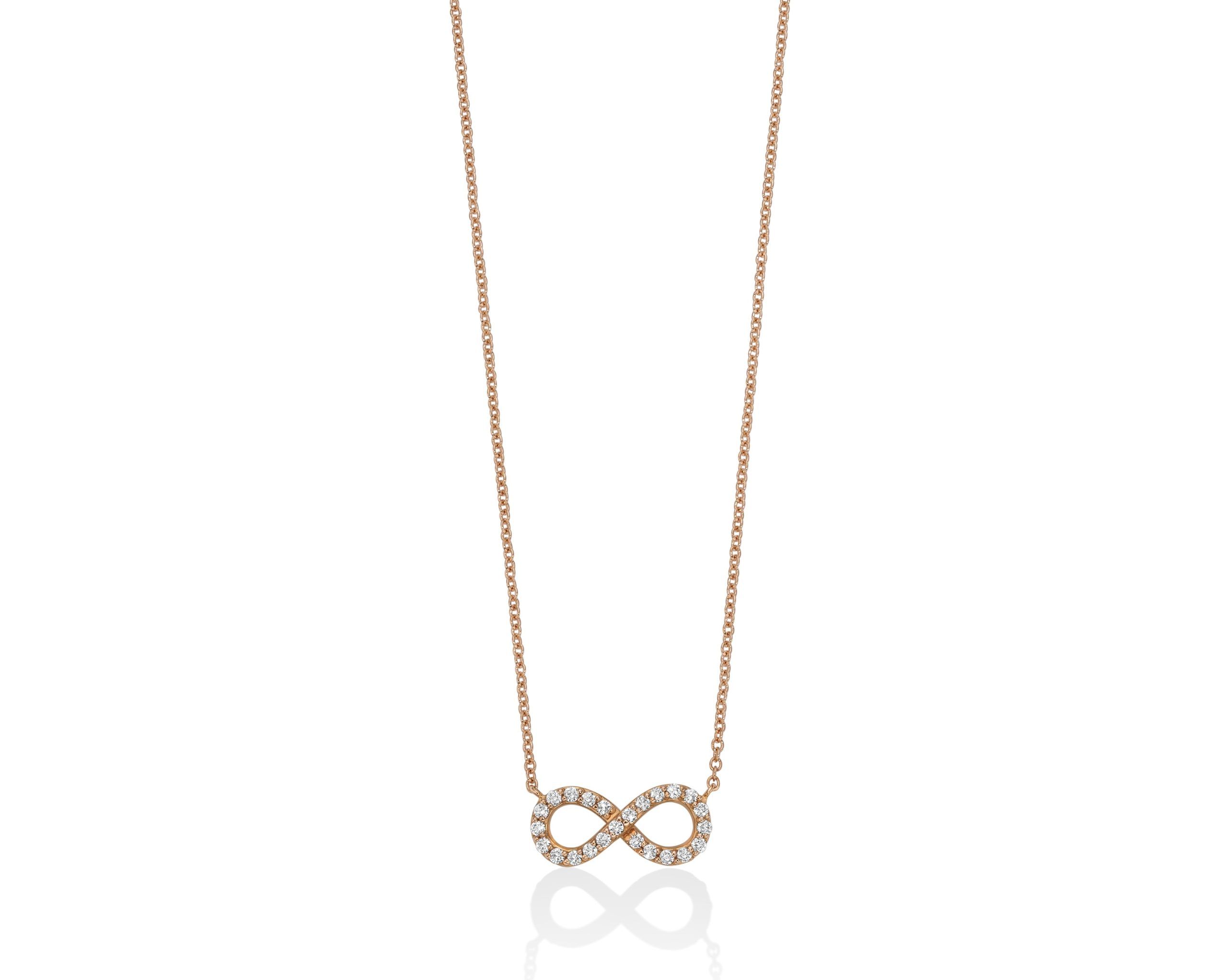 Collana infinito in oro e diamanti