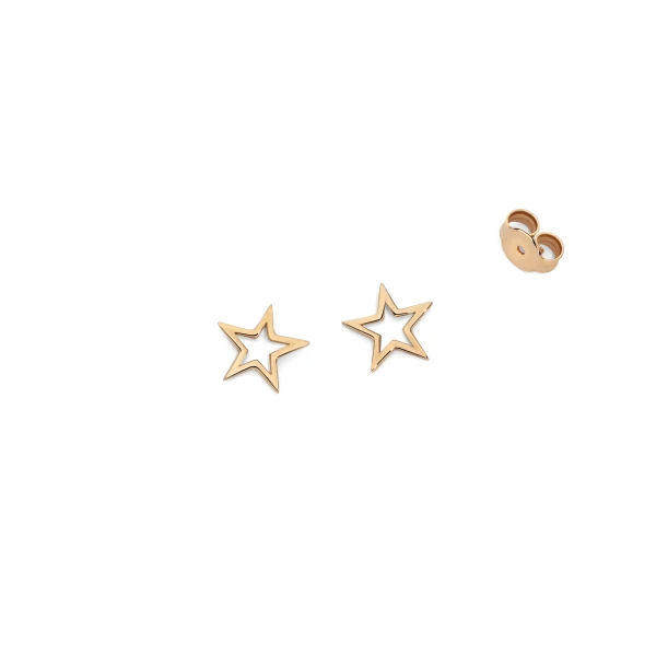 Orecchini Stella a filo in oro
