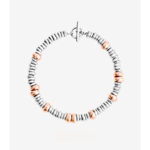 Bracciale rondelle argento & argento dorato